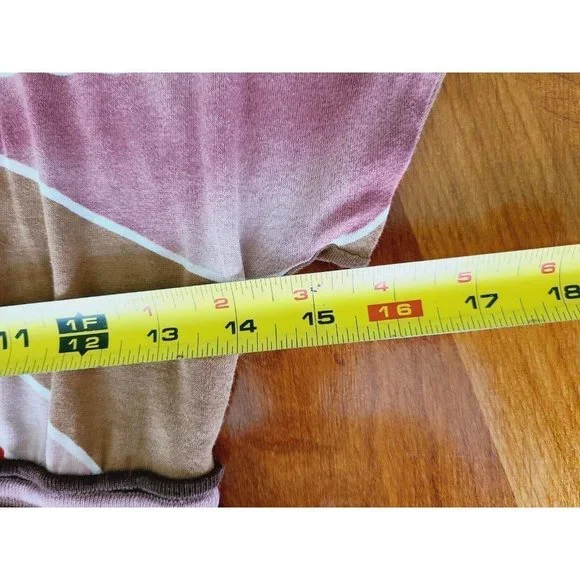 Missoni Women's Baby Doll Dress 4 Colorblock Stripes Orange Brown Mini - Picture 12 of 15